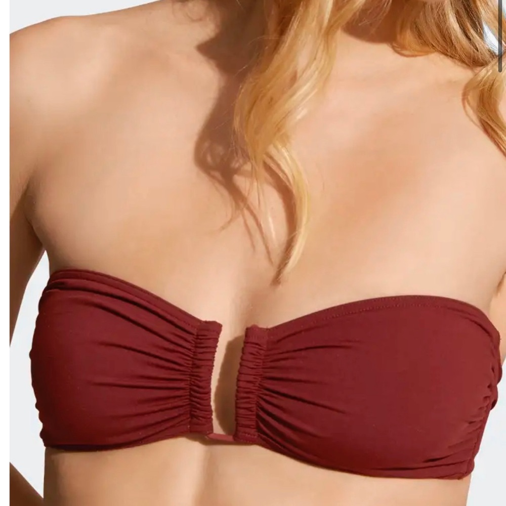 ERES Show Bandeau U-Hardware Burgundy Bikini